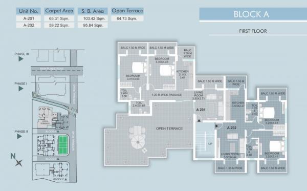 Block A - First floor plan 