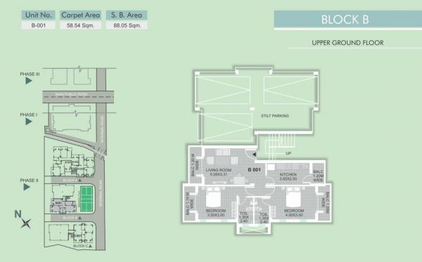 Block B - Upper Ground floor plan