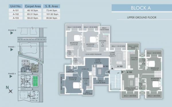 Block A - Upper Ground floor plan